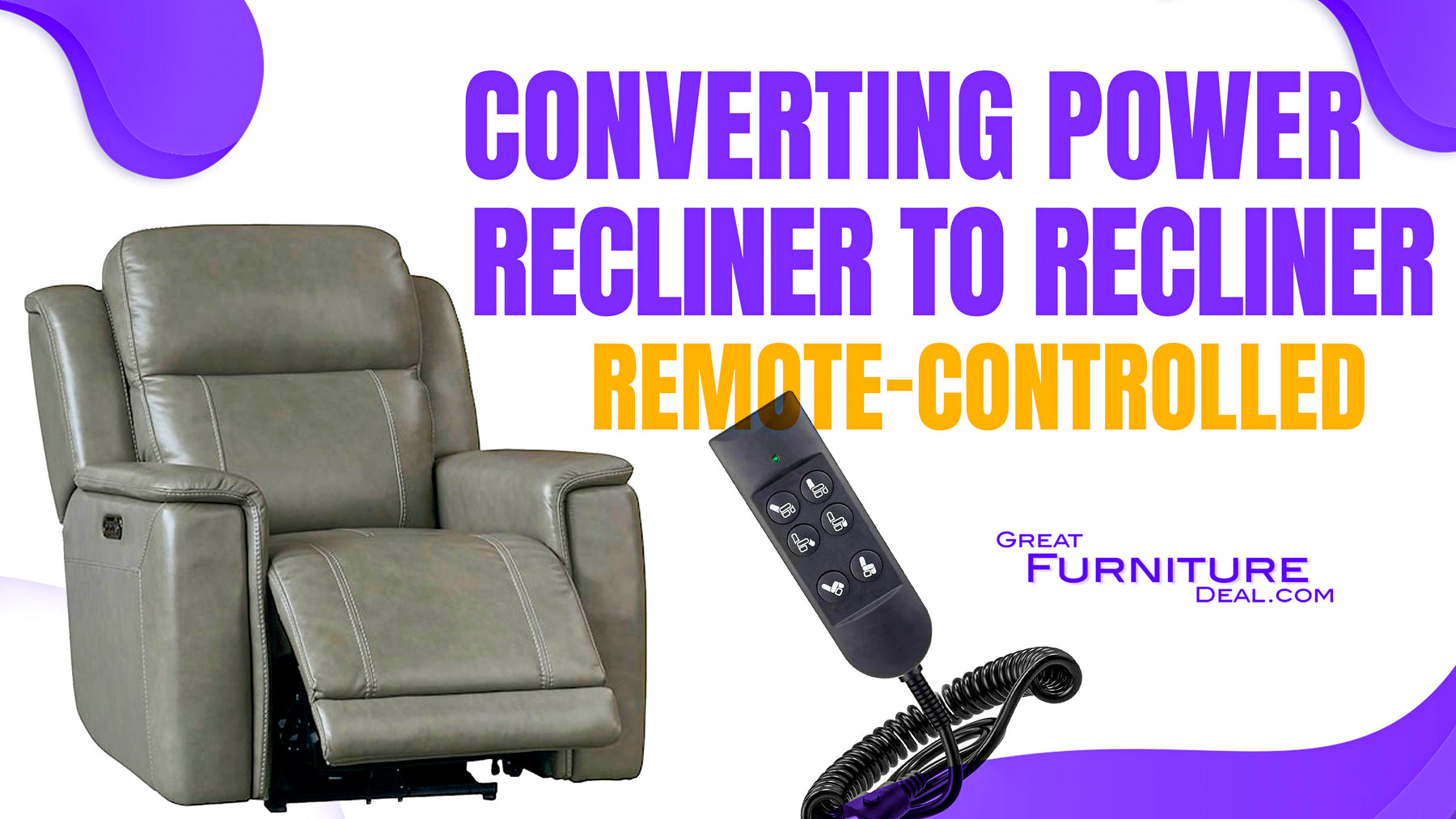 Replace your button control on your power recliner with a hand held remote - diy.