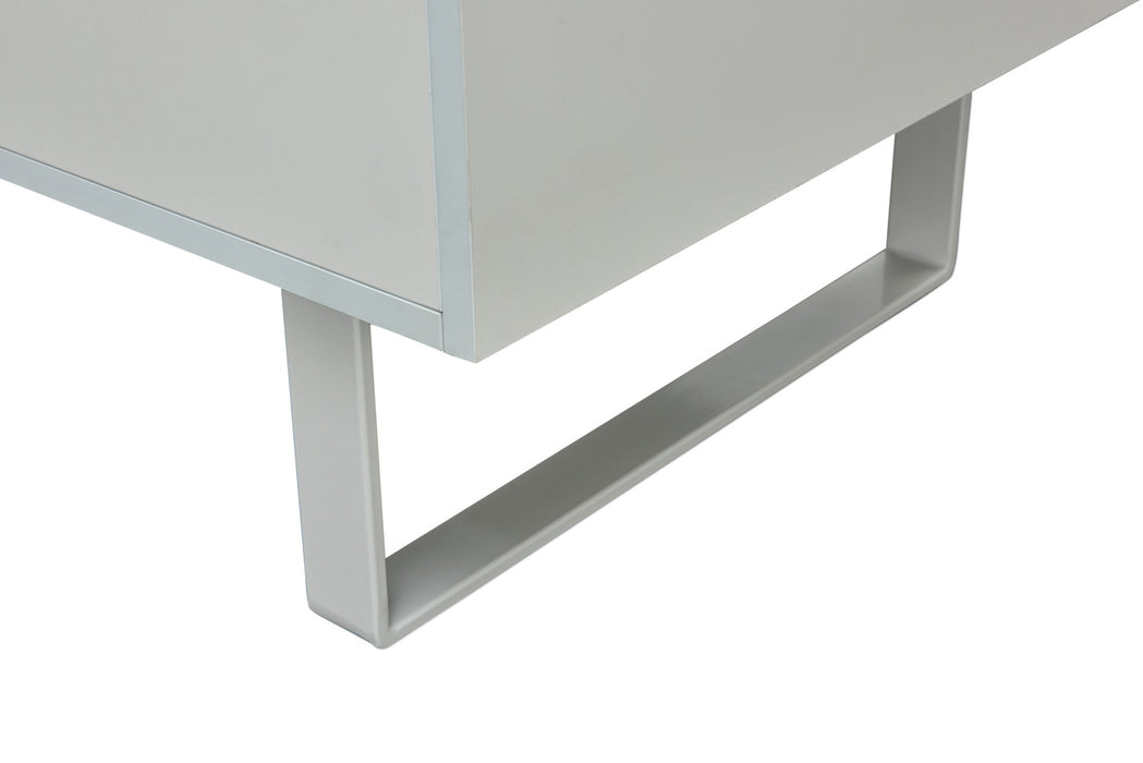 ESF Furniture - 1388 Coffee Table w/ Storage in White - 1388COFFEETABLEWHITE