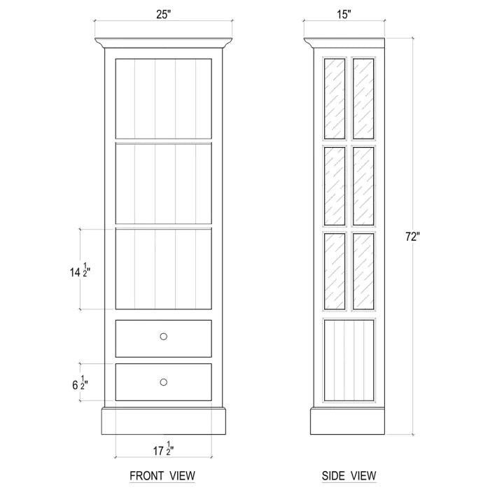 Bramble - Cape Cod Bookcase w/o Doors - BR-21812HRW----LDT