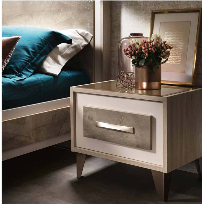 ESF Furniture - ArredoAmbra 5 Piece Queen Bedroom Set in Bronze - ARREDOAMBRAQS-5SET