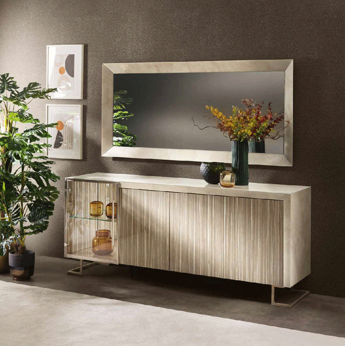 ESF Furniture - Luce 4 Door Buffet with Large Mirror - LUCEBUFFET-MIRROR