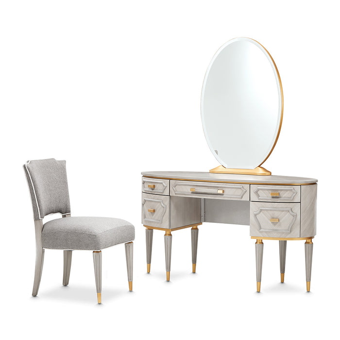 AICO Furniture - St.Charles Vanity & Mirror Dove Gray - 9088058VAN2-803
