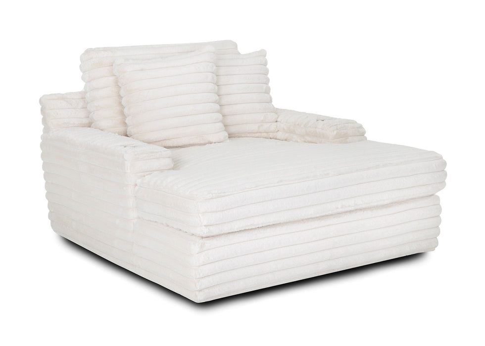 Franklin Furniture - Bellini Chaise Lounger w/ Dual Cupholders and 1 Hidden USB Charging Port in Cloud Cream - 94811-CREAM