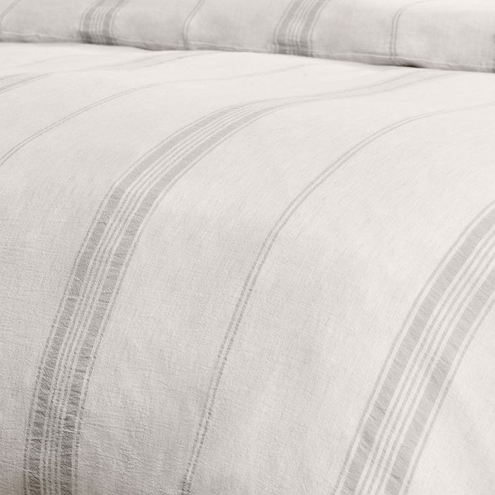 Classic Home Furniture - Jayson Gray Stripe Linen Cashmere 3pc Queen Set - BEDD350Q