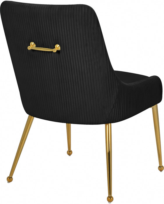 Meridian Furniture - Ace Velvet Dining Chair Set of 2 in Black - 855Black