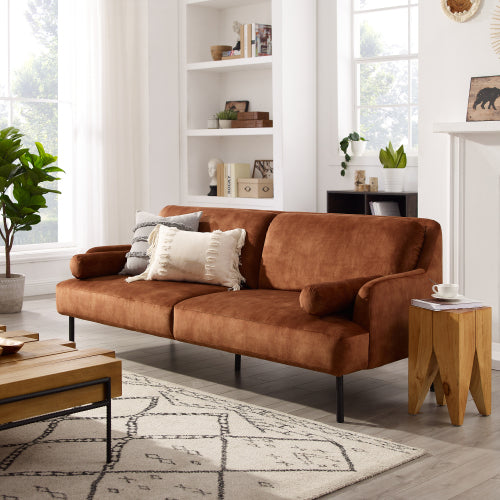 GFD Home - 3 Seater Sofa in Camel - W48123234