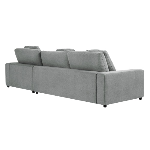 GFD Home - Super comfortable L-shaped Sectional sofa right hand facing in Grey - W223S00920