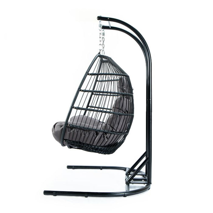 GFD Home - Double Swing Chair with Stand and Cushion