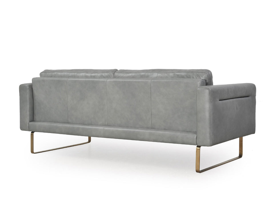 Moroni - Frensen Full Leather Sofa in Grey - 36503BS1173