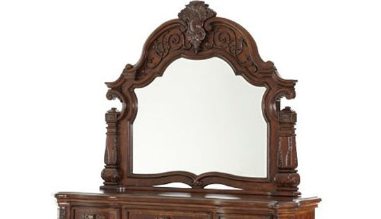AICO Furniture - Windsor Court Dresser Mirror in Vintage Fruitwood - 70060-54
