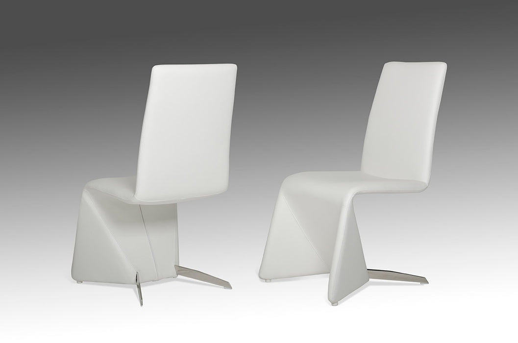 VIG Furniture - 878 - Contemporary White Leatherette Dining Chair (Set of 2) - VGVCB878-WHT