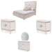 AICO Furniture - Glimmering Heights 5 Piece California King Upholstered Bedroom Set - 9011000CK-111-5SET