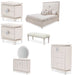 AICO Furniture - Glimmering Heights 7 Piece California King Upholstered Bedroom Set - 9011000CK-111-7SET