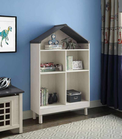 Acme Furniture - Doll Cottage Weathered White & Washed Gray Bookcase - 92224