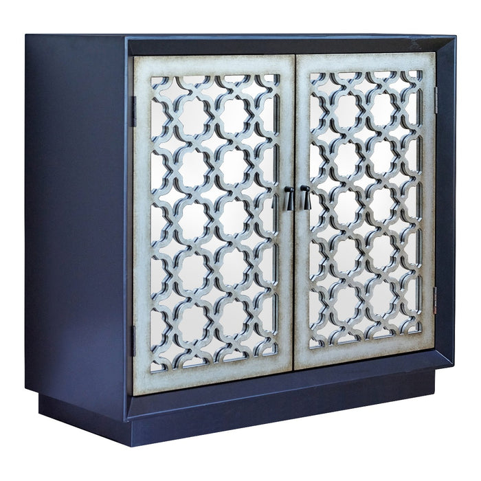 Coaster Furniture - 2-Door Accent Cabinet With Lattice Pattern Black - 953345