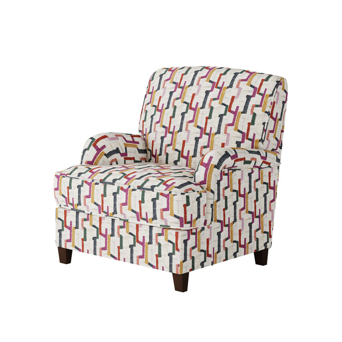 Southern Home Furnishings - Fiddlesticks Confetti Accent Chair in Multi - 01-02-C Fiddlesticks Confetti