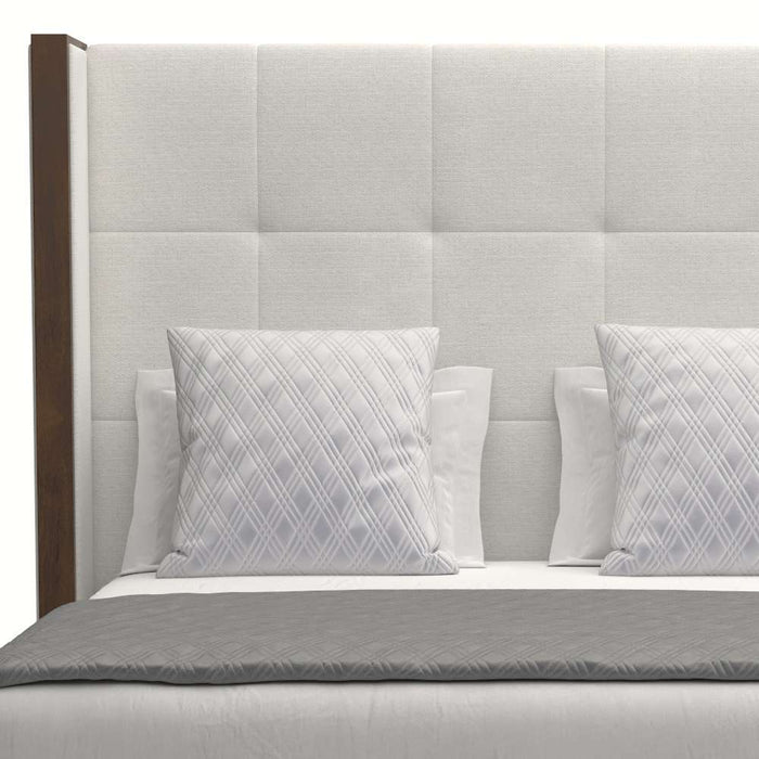 Nativa Interiors -  Irenne Button Tufted Upholstered Medium King Off White Bed - BED-IRENNE-BTN-MID-KN-PF-WHITE