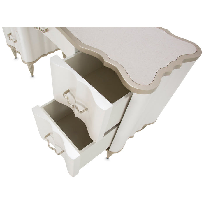 AICO Furniture - London Place Vanity Desk in Creamy Pearl - NC9004058-112