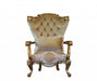 European Furniture - Alexsandra Luxury Chair in Golden Brown with Antique Silver - 43553-C