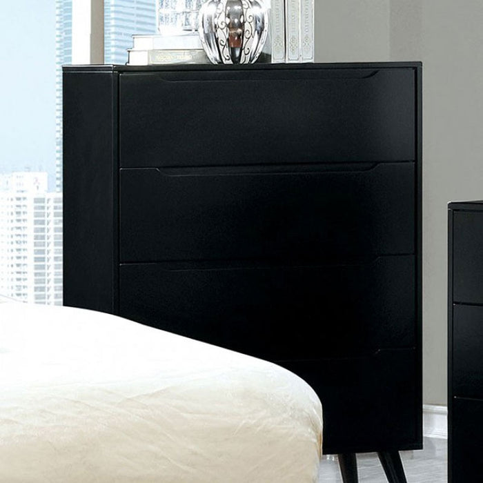 Lennart II 7 Piece Full Bedroom Set in Black - CM7386BK-F-7SET - Chest