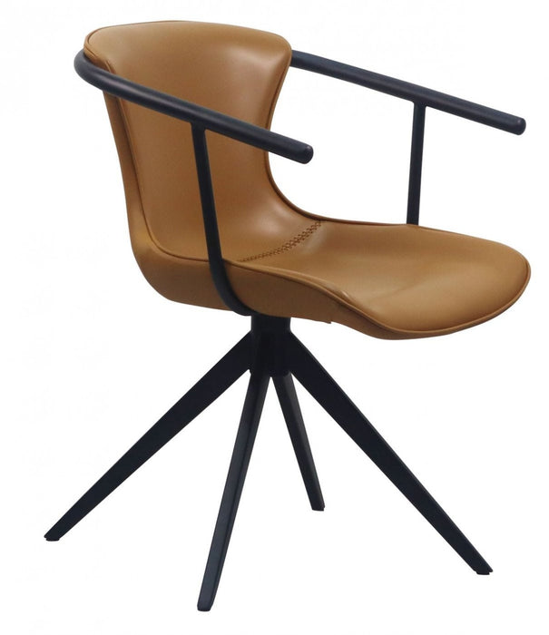 VIG Furniture - Modrest Maureen Modern Camel & Black Dining Chair - VGHR3571-CML-DC