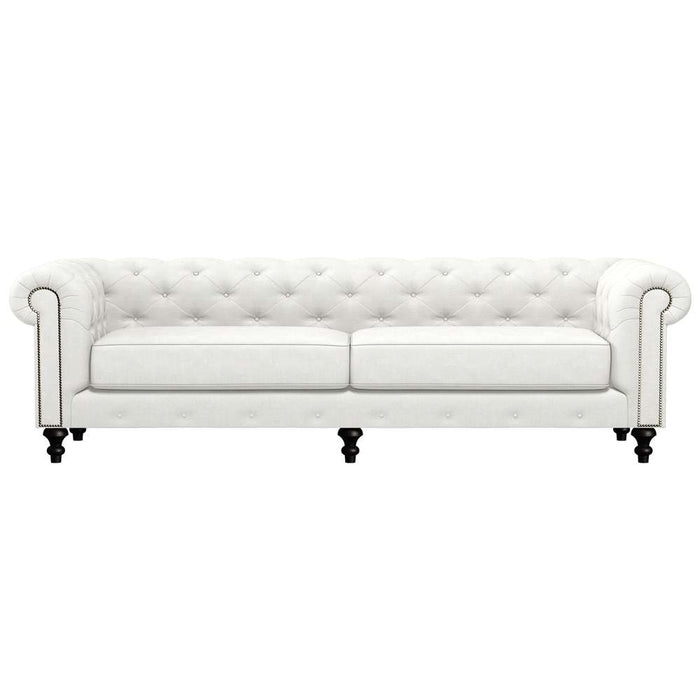 Nativa Interiors - London Tufted Sofa 103" in Off White - SOF-LONDON-103-CL-PF-WHITE