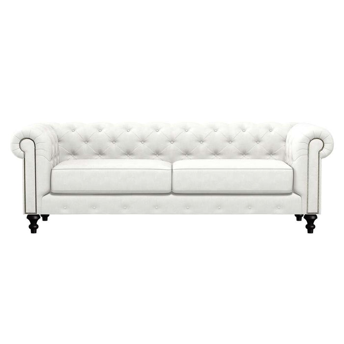 Nativa Interiors - London Tufted Sofa 90" in Off White - SOF-LONDON-90-CL-PF-WHITE