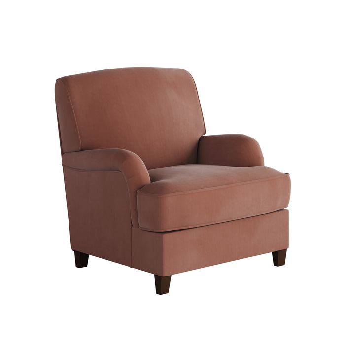 Southern Home Furnishings - Bella Rosewood Accent Chair in Rose - 01-02-C Bella Rosewood