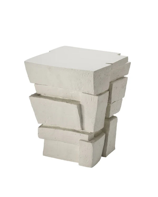 Jamie Young Company - Brick Side Table in Cream White - 20BRIC-STWH - GreatFurnitureDeal