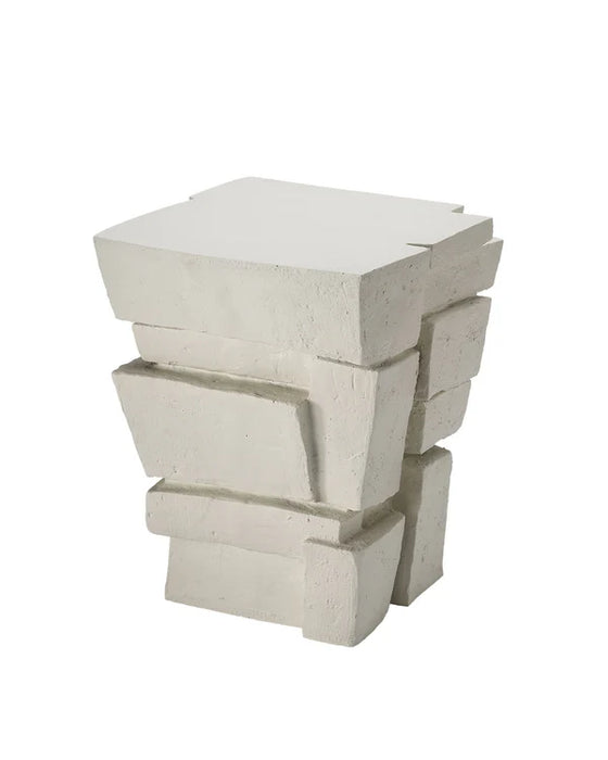 Jamie Young Company - Brick Side Table in Cream White - 20BRIC-STWH - GreatFurnitureDeal