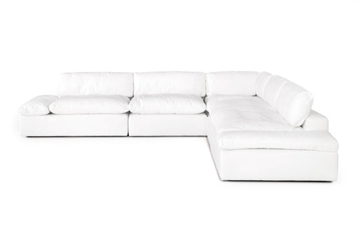 VIG Furniture - Divani Casa Kelly Modern White Fabric Sectional Sofa - VGKKKF.2612-WHT-SECT - GreatFurnitureDeal