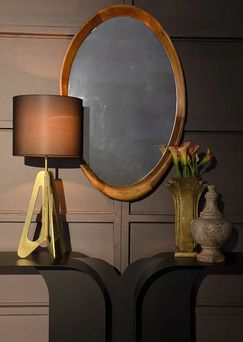 Noir Furniture - Chloe Mirror in Teak - EG-32T - GreatFurnitureDeal