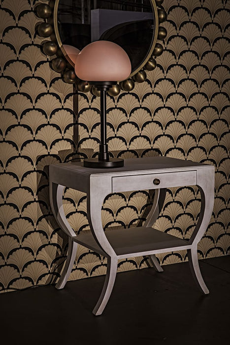 Noir Furniture - Maude Side Table in White - GTAB711WH - GreatFurnitureDeal