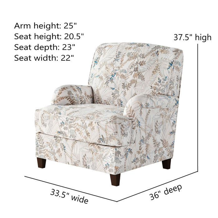 Southern Home Furnishings - Fetty Citrus Accent Chair in Multi - 01-02-C Fetty Citrus-MTO - GreatFurnitureDeal