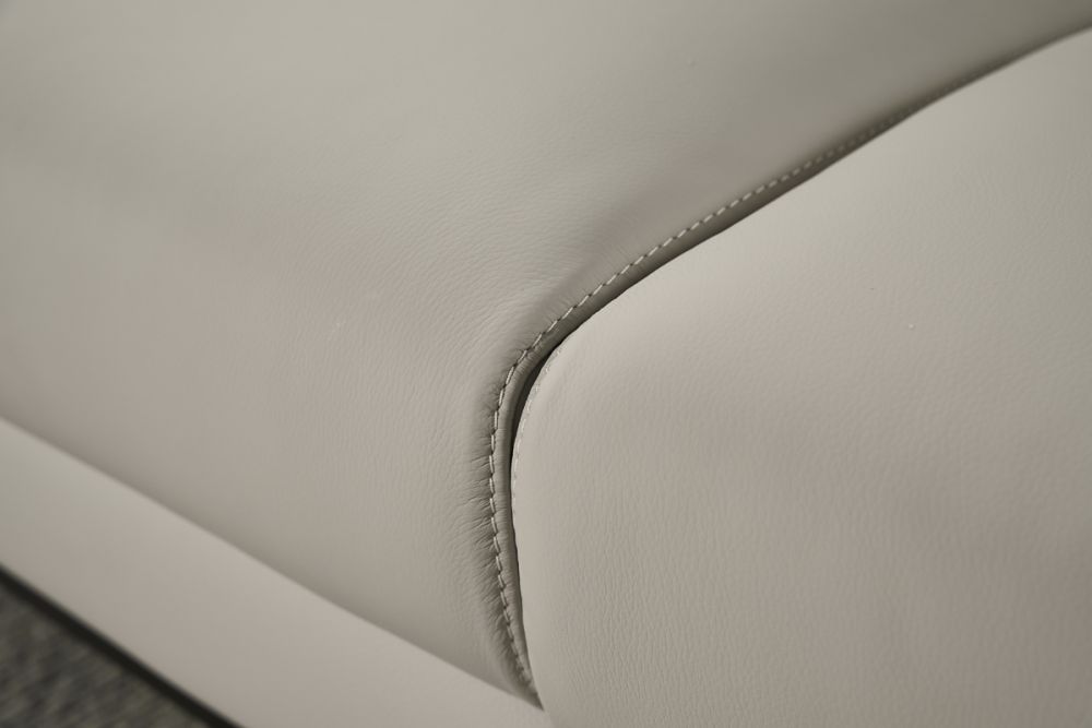 American Eagle Furniture - EK093 LIght Gray Italian Leather Chair - EK093-LG-CHR