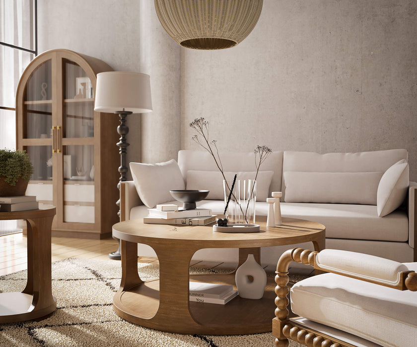 Bramble - Ball Rattan Pendant In White Wash - 27802RWWS----- - GreatFurnitureDeal