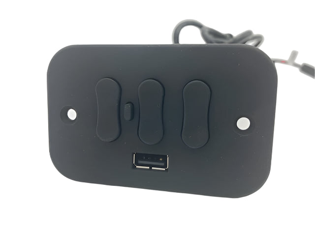 Ashley Furniture / Flexsteel Replacement Button Control with Power Recline, Power Lumbar, and Power Headrest Functions & USB - CTR UR3 08 B - GreatFurnitureDeal