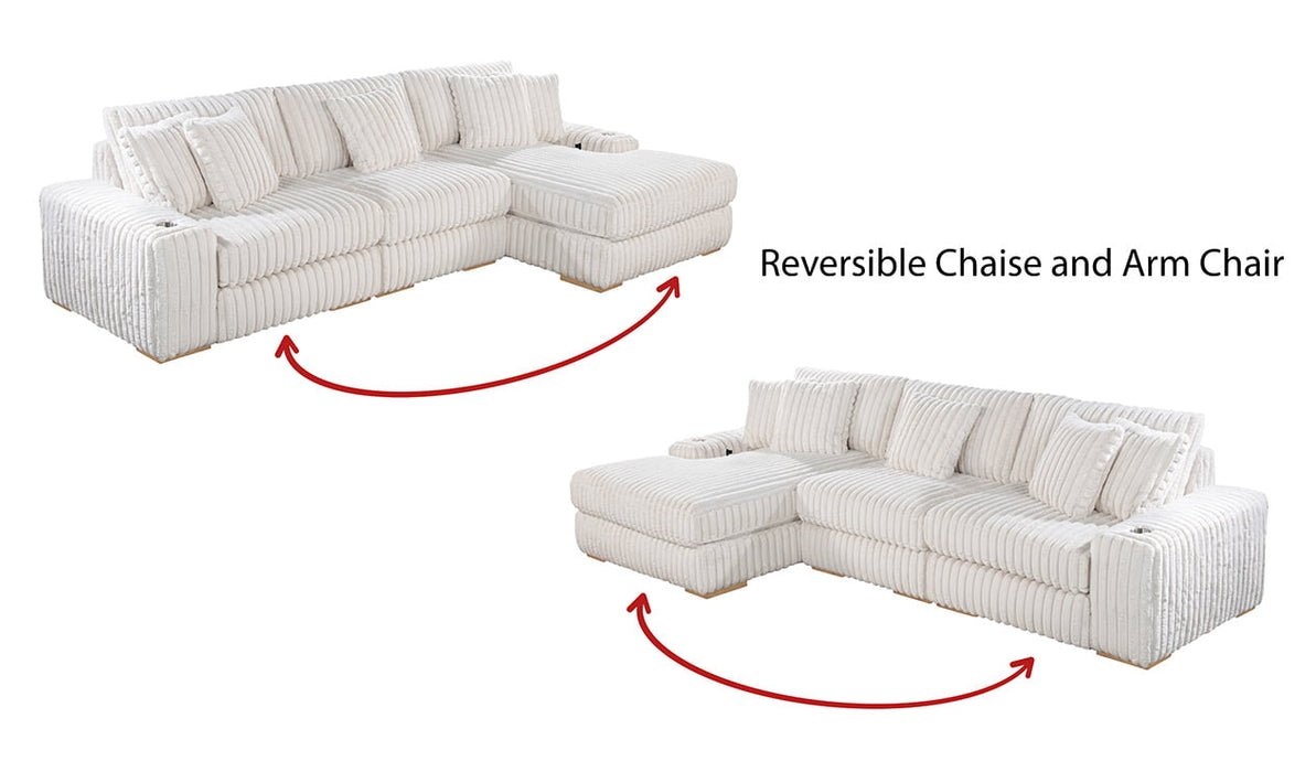 Mariano Furniture - S103 - Reversible Sectional in Beige - BQ-S103 - GreatFurnitureDeal