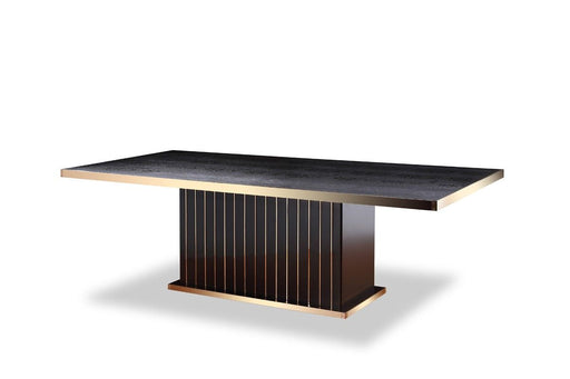 VIG Furniture - A&X Talin Modern Black Crocodile & Rosegold Dining Table - VGUNCC842-240 - GreatFurnitureDeal