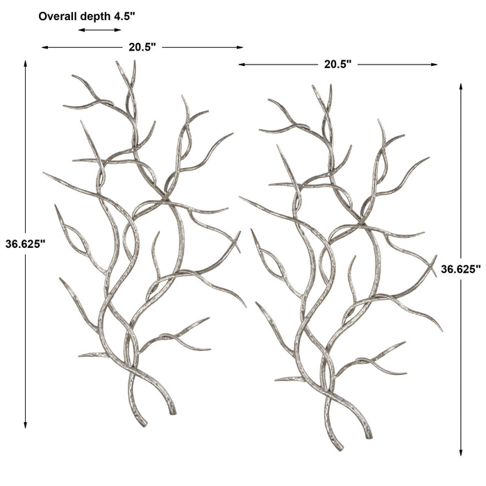 Uttermost - Silver Branches Wall Art S/2 - 04053