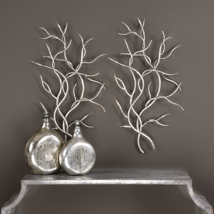 Uttermost - Silver Branches Wall Art S/2 - 04053 - GreatFurnitureDeal