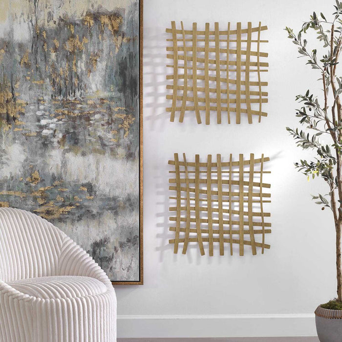 Uttermost - Gridlines Gold Metal Wall Decor - 04333