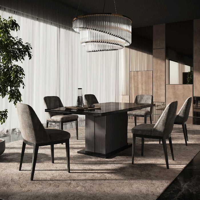 ESF Furniture - Aris 9 Piece Dining Room Set in Onyx - ARISTABLE-9SET