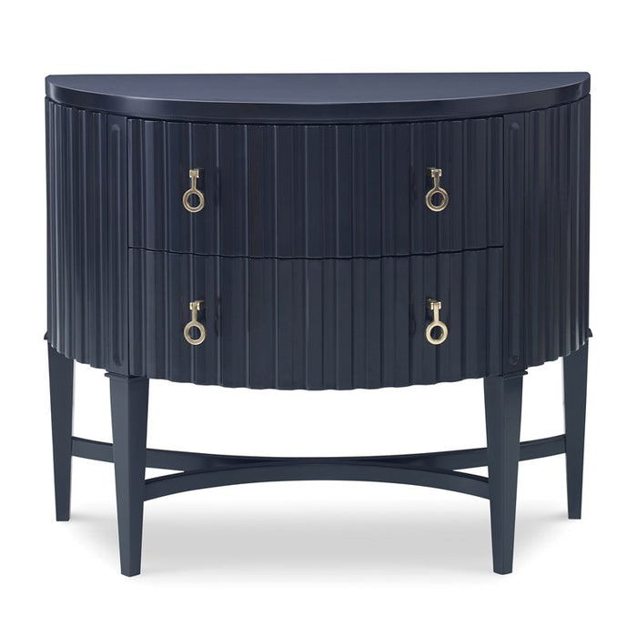 Ambella Home Collection - Lyra Demilune Chest in Glossy Black - 07287-830-001