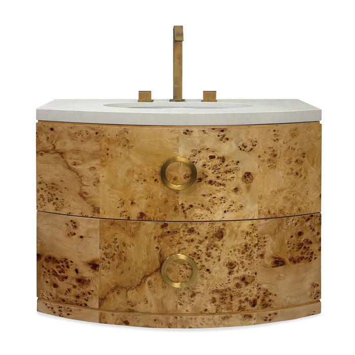 Ambella Home Collection - Cirque Wall Sink Chest - Burl - 07312-110-101 - GreatFurnitureDeal
