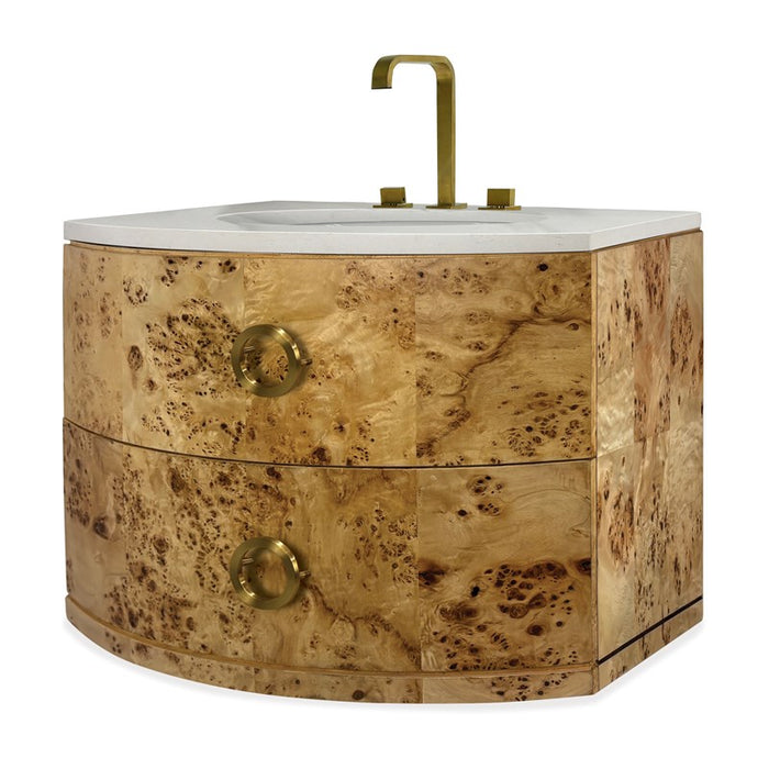 Ambella Home Collection - Cirque Wall Sink Chest - Burl - 07312-110-101 - GreatFurnitureDeal