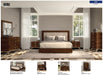 ESF Furniture - Eva 3 Piece Queen Bedroom Set in Rich Tobacco Walnut - EVAQSBED-3SET - GreatFurnitureDeal