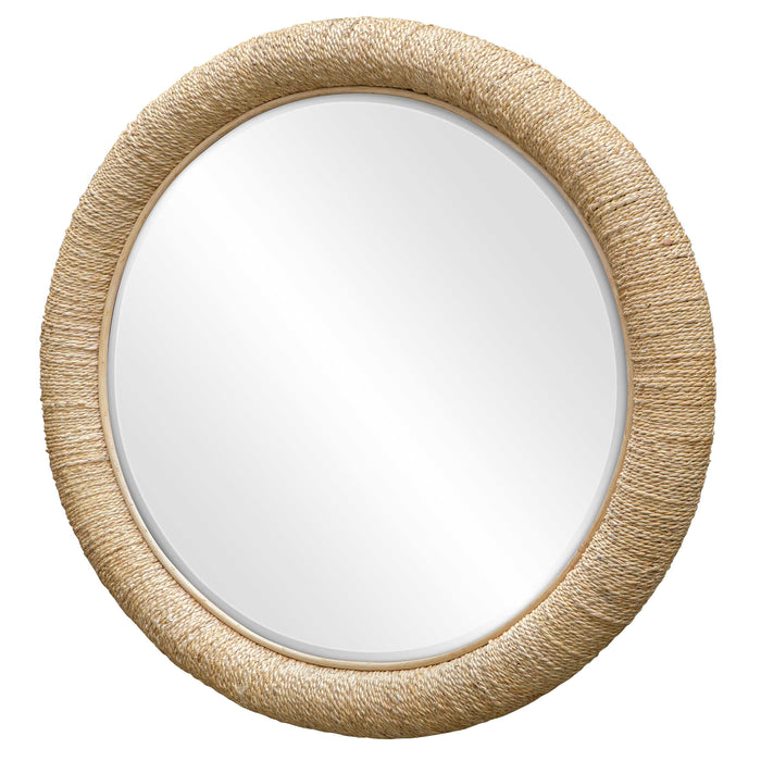 Uttermost® Sailor's Knot White Small Round Mirror