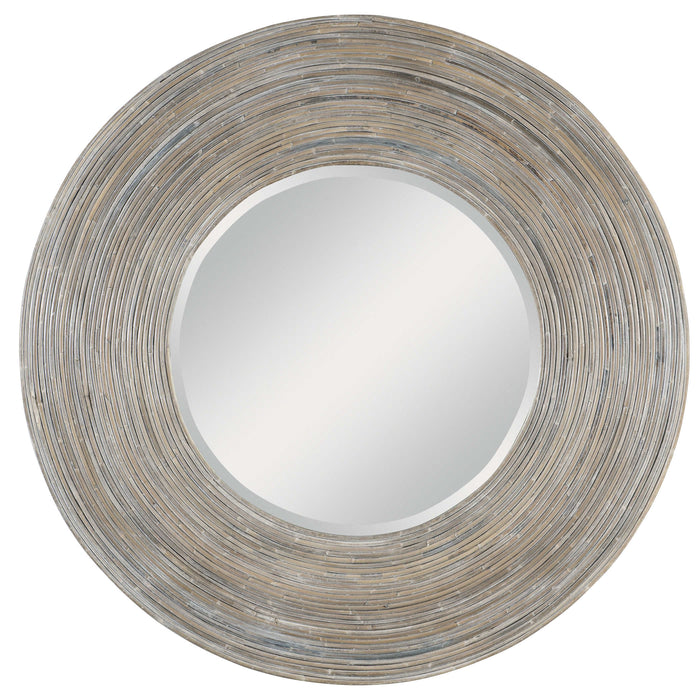 Uttermost - Vortex White Washed Round Mirror - 08173