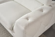 American Eagle Furniture - EK-L030 White Italian Leather Sectional - Left Sitting - EK-L030L-W - GreatFurnitureDeal